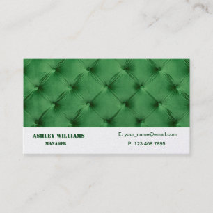 Business Card with green capitone