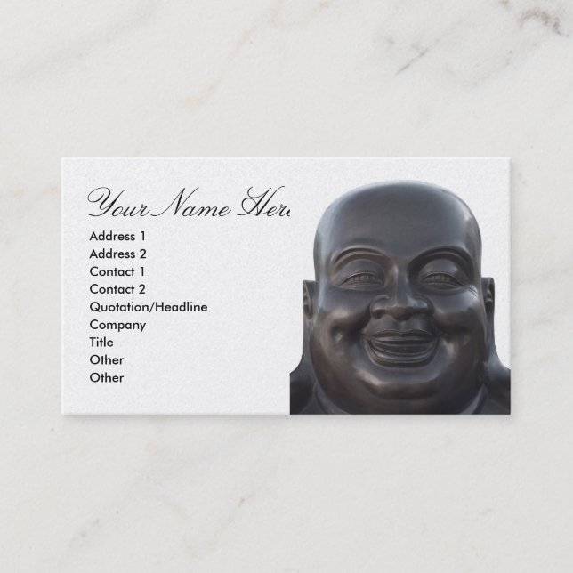 Business Card with Head of Buddha (Front)