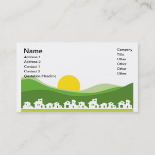 Business card with houses