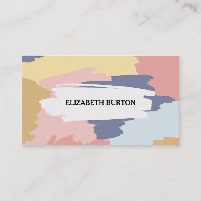 Business card with modern background. (Front)