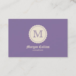 Business card with monogram and seal