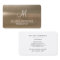 Business card with monogram in simple style.