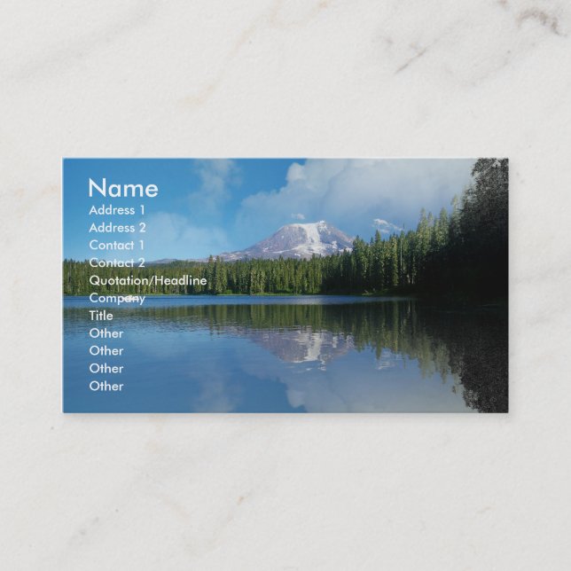 Business card with mountain background (Front)