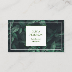 Business card with nature background.