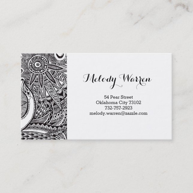 Business Card with Ornament (Front)