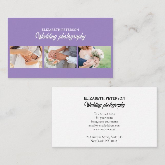 Business card with photo background. (Front/Back)