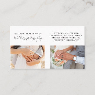 Business card with photo background.