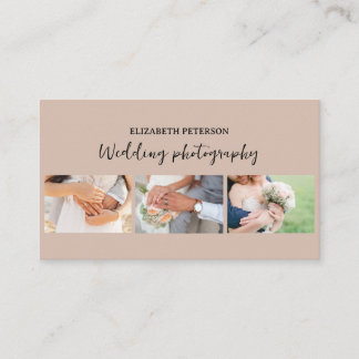 Business card with photo background.