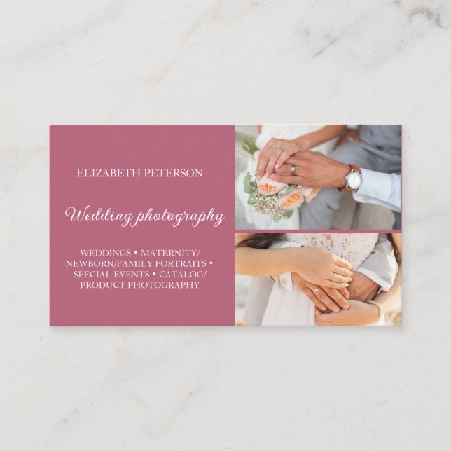 Business card with photo background. (Front)