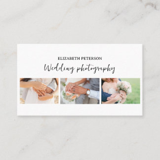 Business card with photo background.