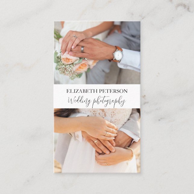 Business card with photo background. (Front)