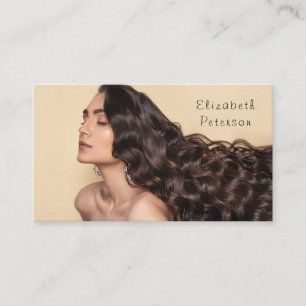 Business card with photo for hairstylist