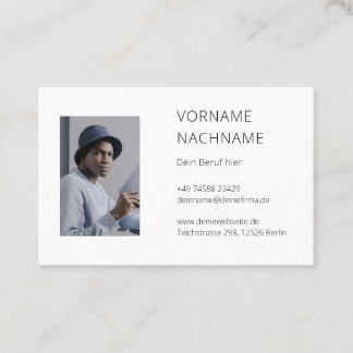 Business card with photo template - even design