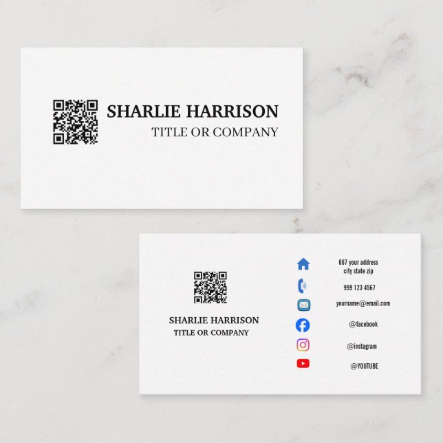 Business Card with QR Code (Front/Back)
