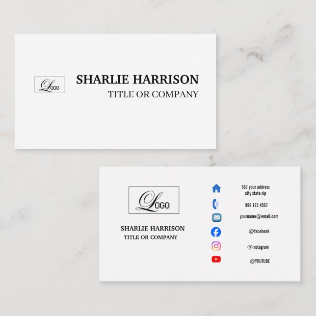 Business Card with QR Code (Front/Back)