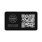 Business Card with QR Code | Black Modern Design
