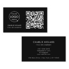 Business Card with QR Code | Black Modern Design