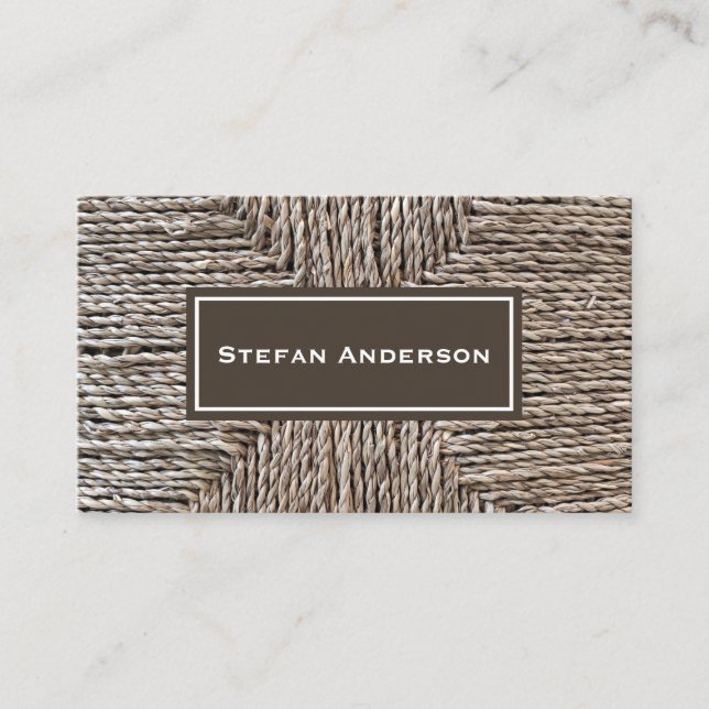 Business card with rattan texture (Front)