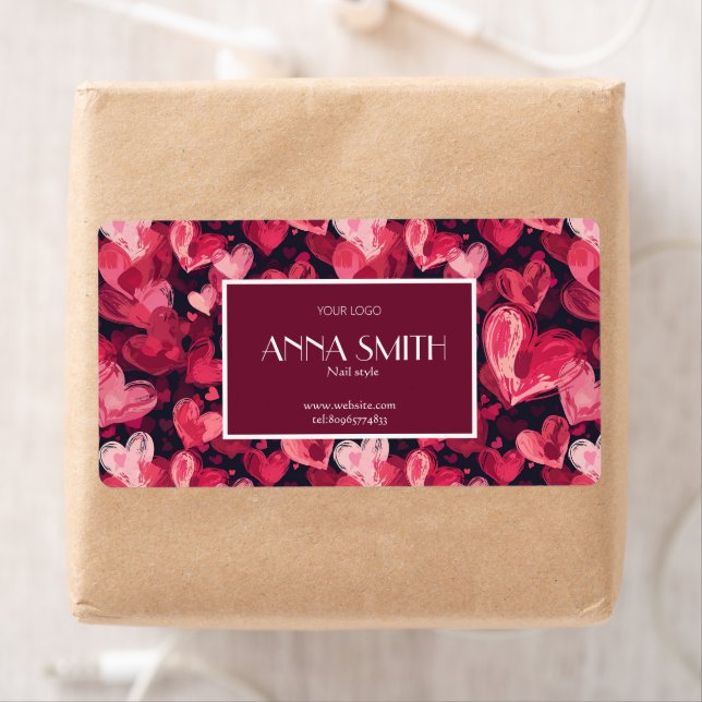  business card with red heart (Insitu)