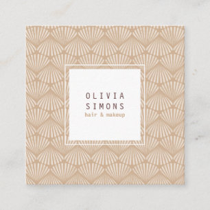  Business Card with retro shells pattern.