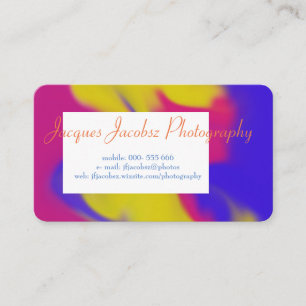 Business Card with Retro Tie Dye Background