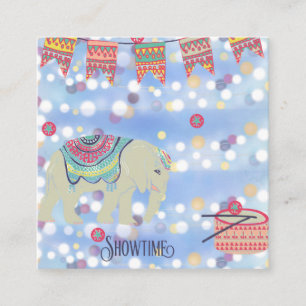 Business Card with Showtime Circus Theme