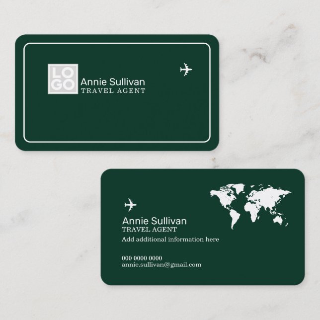 Business Card with Travel Agency Logo (Front/Back)