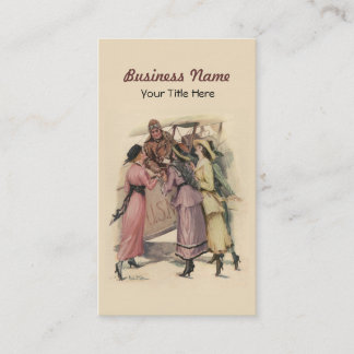 Business Card with Vintage Aeroplane
