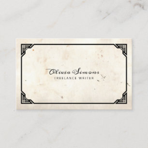 Business Card with vintage frame