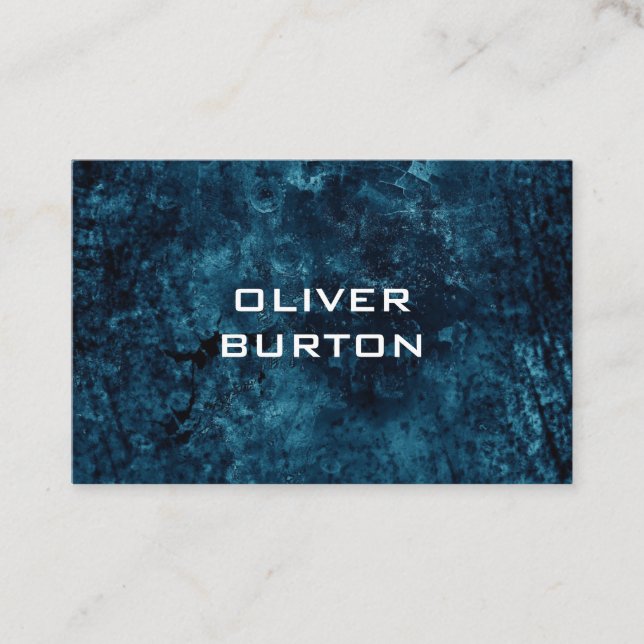 Business card with watercolor texture. (Front)