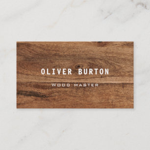 Business card with wood texture.