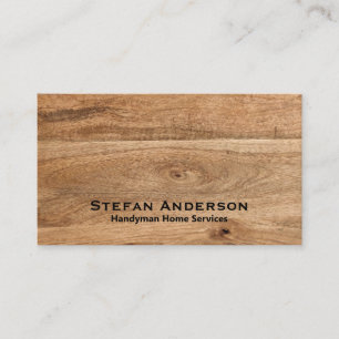 Business card with wooden texture