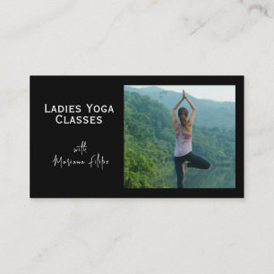 Business Card, Yoga Classes photo customisable Card