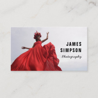 Business Card Your Photo Custom Template Plain