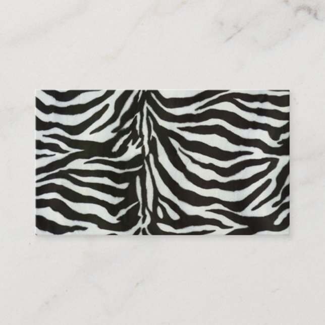 Business Card Zebra Print (Front)