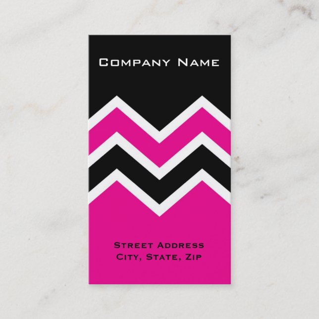 Business Card Zig Zag Chevron Pattern (Front)
