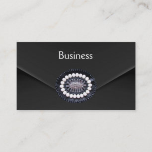 Business Card Zizzago Black Velvet Clutch Purse