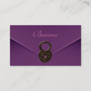 Business Card Zizzago Purple Velvet Envelope