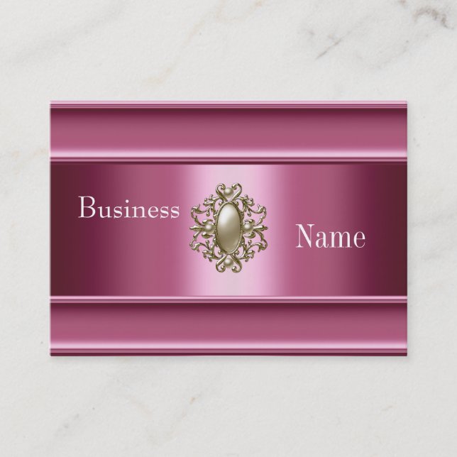 Business Card Zizzago Silk Pink Pearl Jewel (Front)