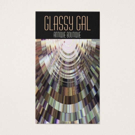 Business Cards Abstract Glassy Gal DiscoBall Brown