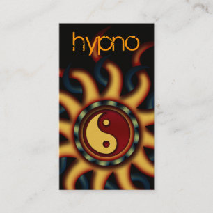 Business Cards Abstract Yin Yang Sunshine, Orange