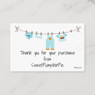 Business Cards - Baby Boys Clothes Washing Line