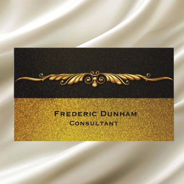 Business Cards - Black and Gold Fancy Modern (Creator Uploaded)