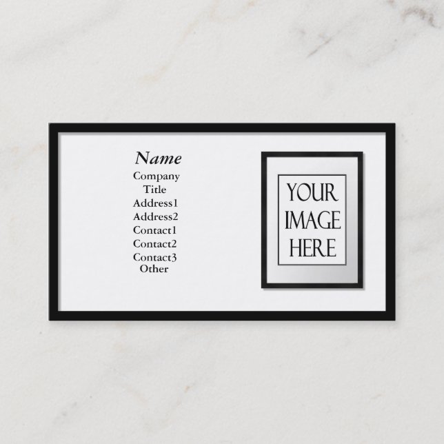 Business Cards - Black Picture Frame (white mat) (Front)