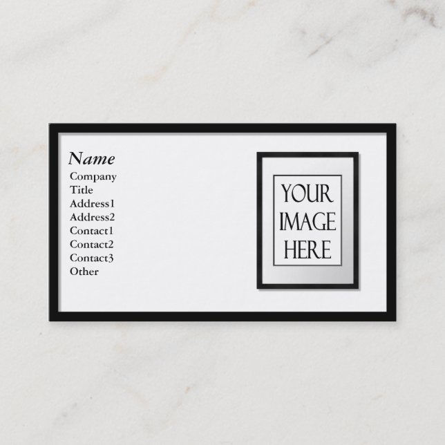 Business Cards - Black Picture Frame (white mat) (Front)
