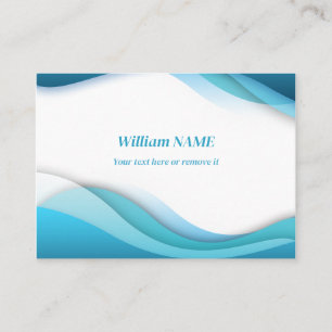 Business Cards Blue Waves - Simple