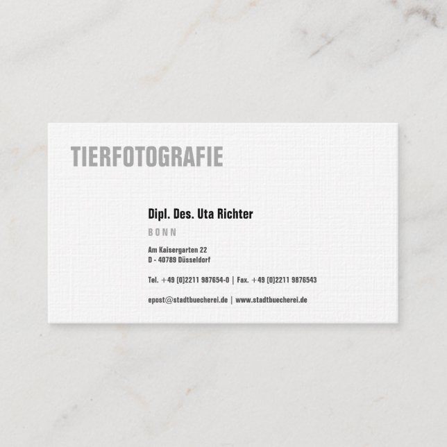 Business Cards bold (Front)