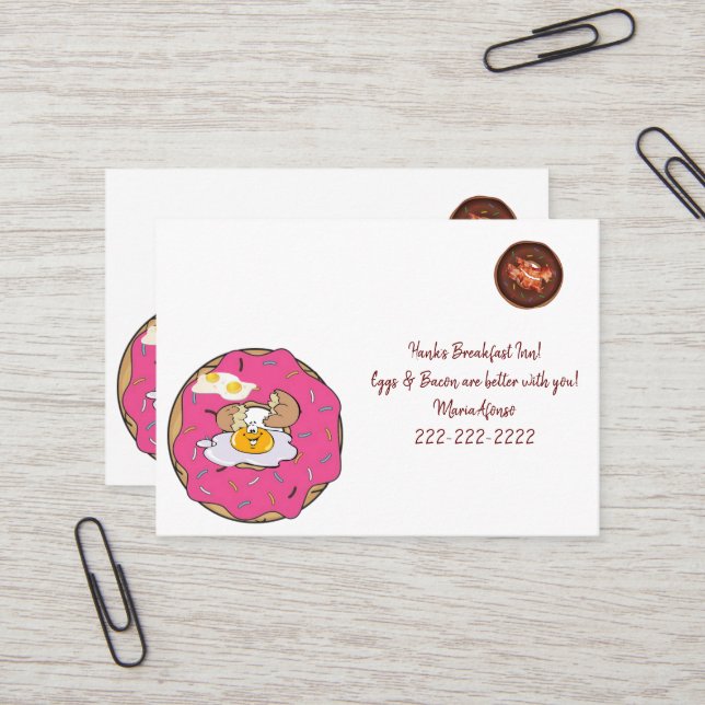Business Cards, Breakfast Eggs BaconBusiness Cards (Front/Back In Situ)