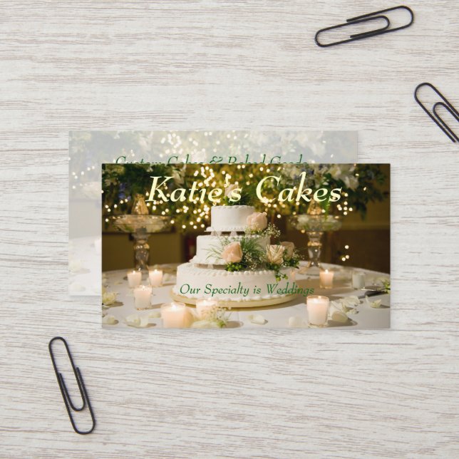 Business Cards--Cake Business Card (Front/Back In Situ)