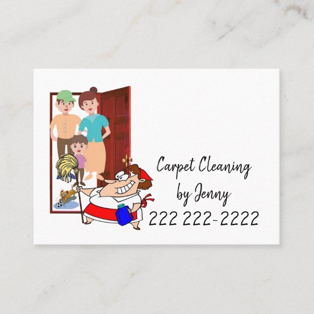 Business Cards, Carpet Cleaning Business Card (Front)